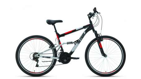 Горный (MTB) велосипед ALTAIR MTB FS 26 1.0 черный/красный 18” рама