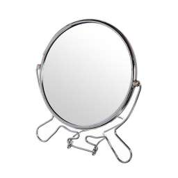 Зеркало настольное в металлической оправе “Модерн” круг, одностороннее d19см