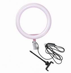 Кольцевая лампа для фото ZD666 10,5” (розовый)