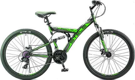 Горный (MTB) велосипед STELS Focus MD 26 21-sp V010 черный/зеленый 18” рама (2018)