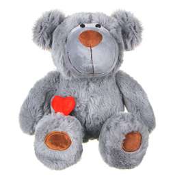 МЕШОК ПОДАРКОВ Игрушка мягкая в виде медведя с сердечком в кармашке, 39см, плюш, 2-4 цвета