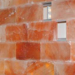 Соляная стена, скрытый бесклеевой монтаж, шлифованная плитка 2,5 см (1 кв. м)