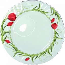 Тарелка десертная круглая d=21,5см 0001Т5/20-SK “Тюльпаны” min=6штук