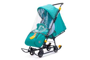 Санки-коляска Nika - Disney Baby 1 Цвет ткани: Светло-Зеленый
(Изумрудный; Винни (DB1/2)); Цвет рамы