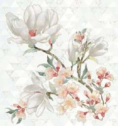 Primavera Magnolia Blanco панно керамическое из 3-х плиток Kerlife