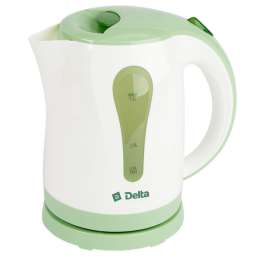 Delta Чайник электрический 1,8л DELTA DL-1017 белый с зеленым (Р)