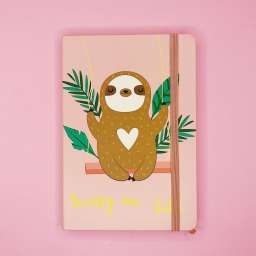 Блокнот “Sloth leaves”, pink