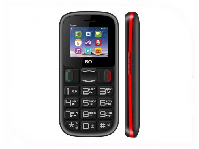 Телефон BQ 1800 Respect (black/red)