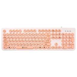 Клавиатура Oklick 400MR USB Slim White-Pink