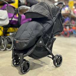 Прогулочное детское 4-х колесное шасси Babalo 2022 Звезда текстиль на чёрной раме с сумкой