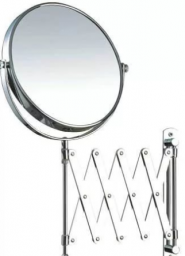 Зеркало интерьерное настенное увеличительное гармошка, хром, D17см(крепёжные детали в комплекте)