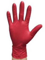 Перчатки нитриловые красные