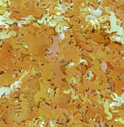 Добавка для слаймов - Посыпка голографическая 15 г - Единороги оранжевые