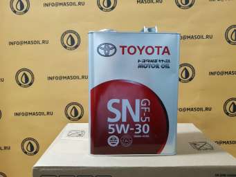 Масло моторное TOYOTA 5w30 SN Япония (Железная банка) 4л. Toyota