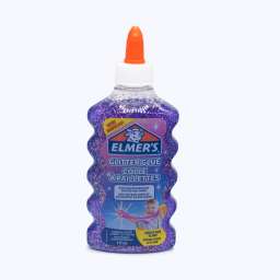Клей для слаймов Элмерс - прозрачный с блестками Фиолетовый, 177 мл (Elmer’s Glitter glue)