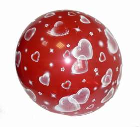 Воздушные шары Красные сердца 50шт 30см