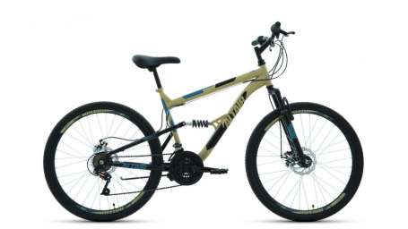 Горный (MTB) велосипед ALTAIR MTB FS 26 2.0 Disc бежевый/черный 16” рама