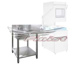 Стол для грязной посуды Finist 1500*700, для купольной посудомоечной машины