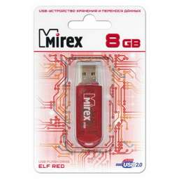 USB карта памяти 8ГБ Mirex Elf Red (13600-FMURDE08)