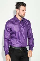 Рубашка мужская с контрастными запонками 50PD0060 (Сливовый)