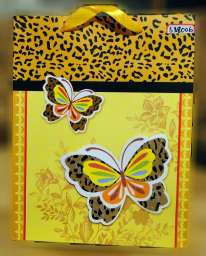 Пакет подарочный Бабочка желтый