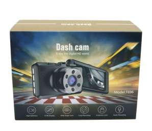 Автомобильный видеорегистратор Mega T696 + камера (черный)