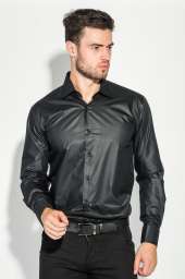 Рубашка мужская с контрастными запонками 50PD0060 (Черный)