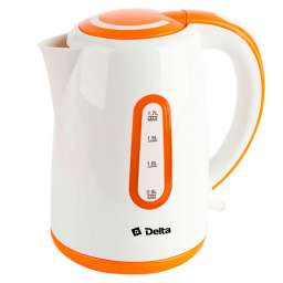 Delta Чайник электрический 1,7л DELTA DL-1080 белый с абрикосовым (Р)
