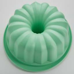 Форма 26х24х9,5см для выпечки кекса с отверстием силиконовая WEBBER BE-4398S зеленая