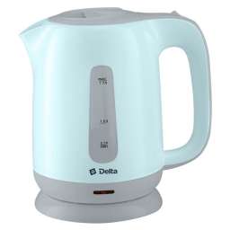 Delta Чайник электрический 1,7л DELTA DL-1001 голубой с серым