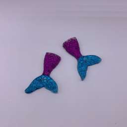 Шармик для слайма Хвостик русалки, фиолетово-голубой
