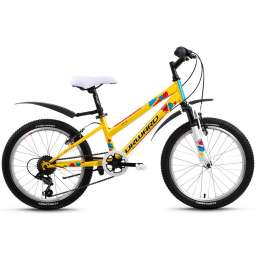 Подростковый горный (MTB) велосипед FORWARD Iris 24 2.0 Disc желтый 13” рама (2018)