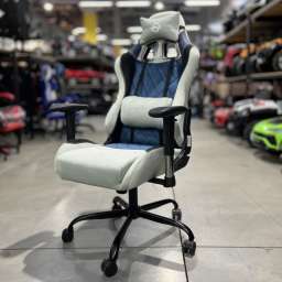 Кресло офисное с регулируемой спинкой и без подножки 306 синий