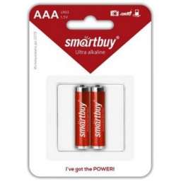 Батарейка алкалиновая SmartBuy LR3, тип ААА (блистер, 2 шт)(12⁄120)