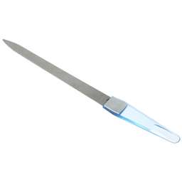 Пилка для ногтей металлическая с пластиковой ручкой, 17см, арт.106