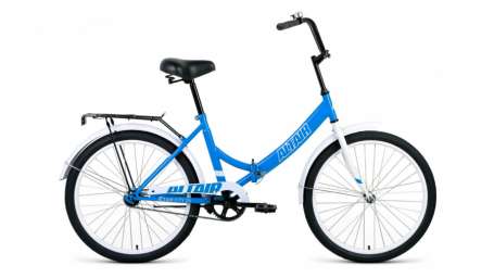Городской велосипед ALTAIR City 24 голубой/белый 16” рама