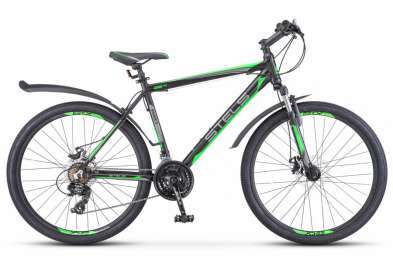 Горный (MTB) велосипед STELS Navigator 620 MD 26 V010 черный/зеленый/антрацит 17” рама (2018)