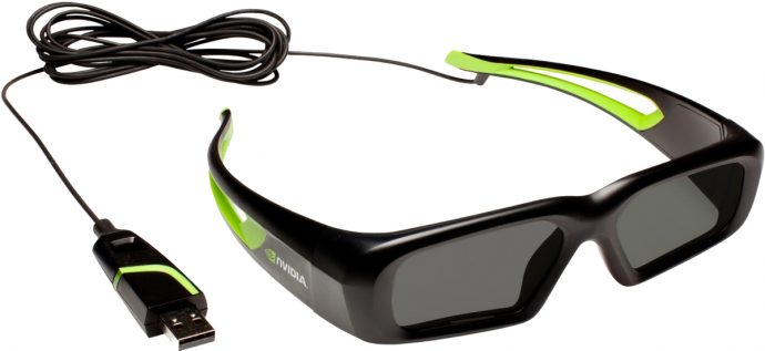 3d vision wired glasses Nvidia