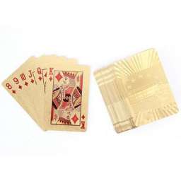Сув арт 513-600 Карты сувенирные игральные “Золотые 500 евро” 54 карты, пластик