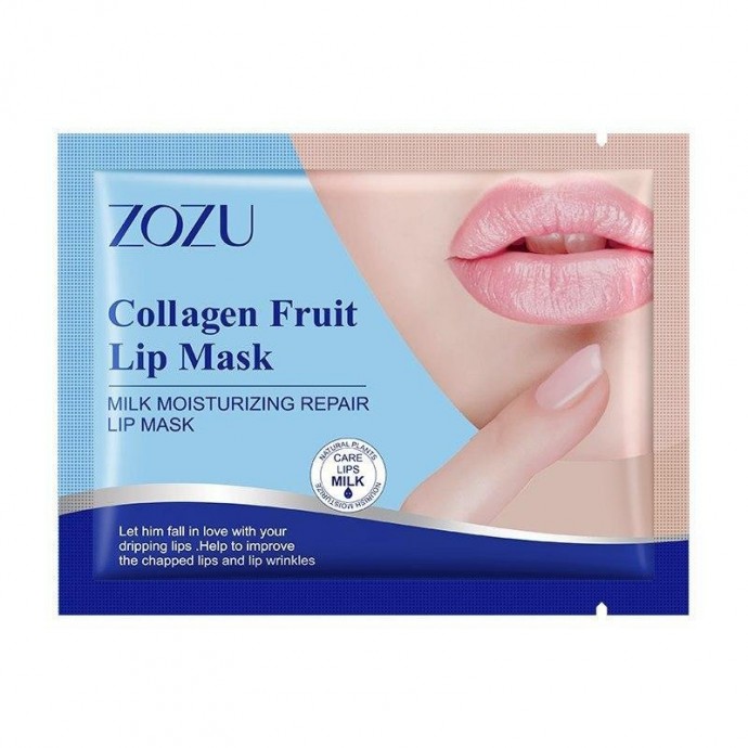Патчи для губ с молочными протеинами Collagen Lip Mask Zozu