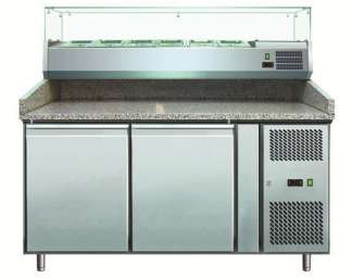 Холодильный стол для пиццы Gastrorag PZ 2600 TN, камень, 1510 мм, с витриной