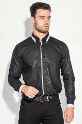 Рубашка мужская стильный манжет 50PD3295 (Черный)