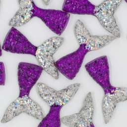 Шармик для слайма Хвостик русалки, серебряно-фиолетовый