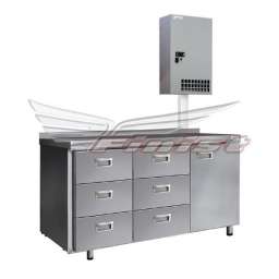 Холодильный стол Finist СХСан-600-1⁄6, 1410 мм, 1 дверь 6 ящиков, с настенным агрегатом