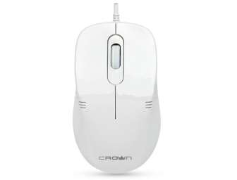 Мышь Crown CMM-502 Проводная тихий клик optical USB white