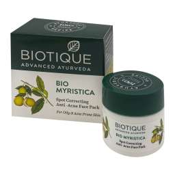Маска для лица против прыщей и угрей Мускатный орех (anti acne mask) Biotique | Биотик 20г