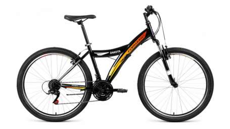 Горный (MTB) велосипед FORWARD Dakota 26 2.0 черный/оранжевый 16,5” рама (2019)