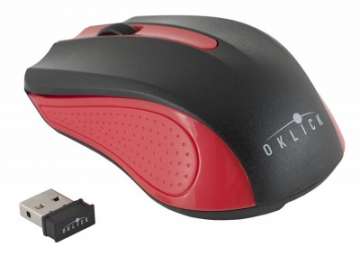 Мышь Oklick 485MW беспроводная, Black-Red