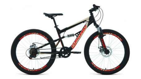 Горный (MTB) велосипед FORWARD Raptor 24 2.0 Disc черный/красный 15” рама (2020)