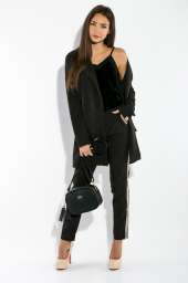 Костюм женский, стильный, удлиненный пиджак 78PD5089-1 (Черный)